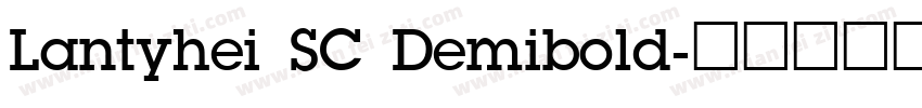 Lantyhei SC Demibold字体转换